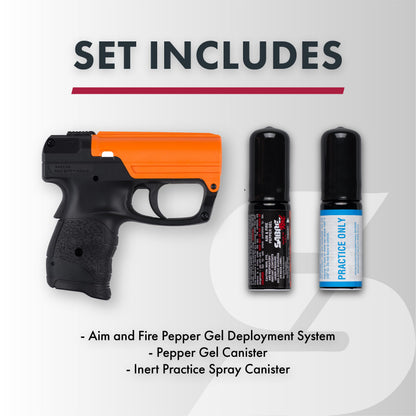 SABRE Pepper Spray Gun with Pepper Spray and Practice Spray