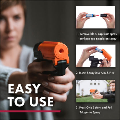 SABRE Pepper Spray Gun with Pepper Spray and Practice Spray