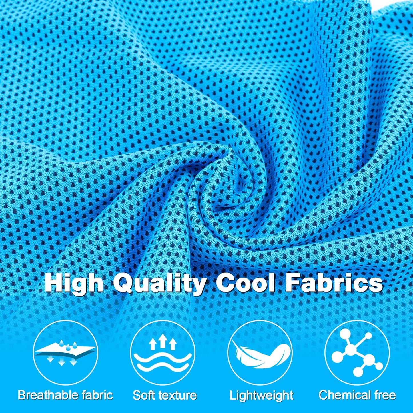 Set of 10 MENOLY cooling microfiber towels, lightweight and soft for sports, travel, or outdoor activities.