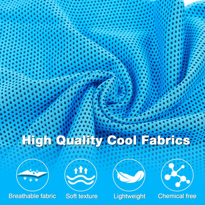 Set of 10 MENOLY cooling microfiber towels, lightweight and soft for sports, travel, or outdoor activities.
