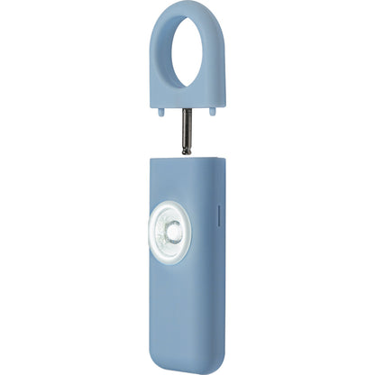 Blue Safety Technology personal alarm for elderly, children, and students, with a compact design and emergency button.