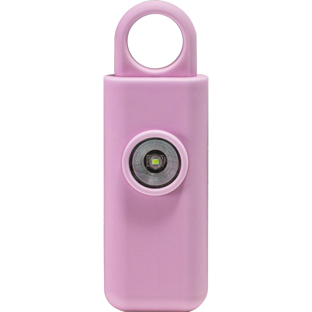 Pink Safety Technology personal alarm for elderly, children, and students, with a compact design and emergency alert button.