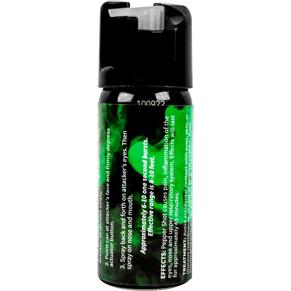 Safety Technology 2-ounce pepper spray fogger, compact self-defense pepper spray with spray nozzle for personal safety.