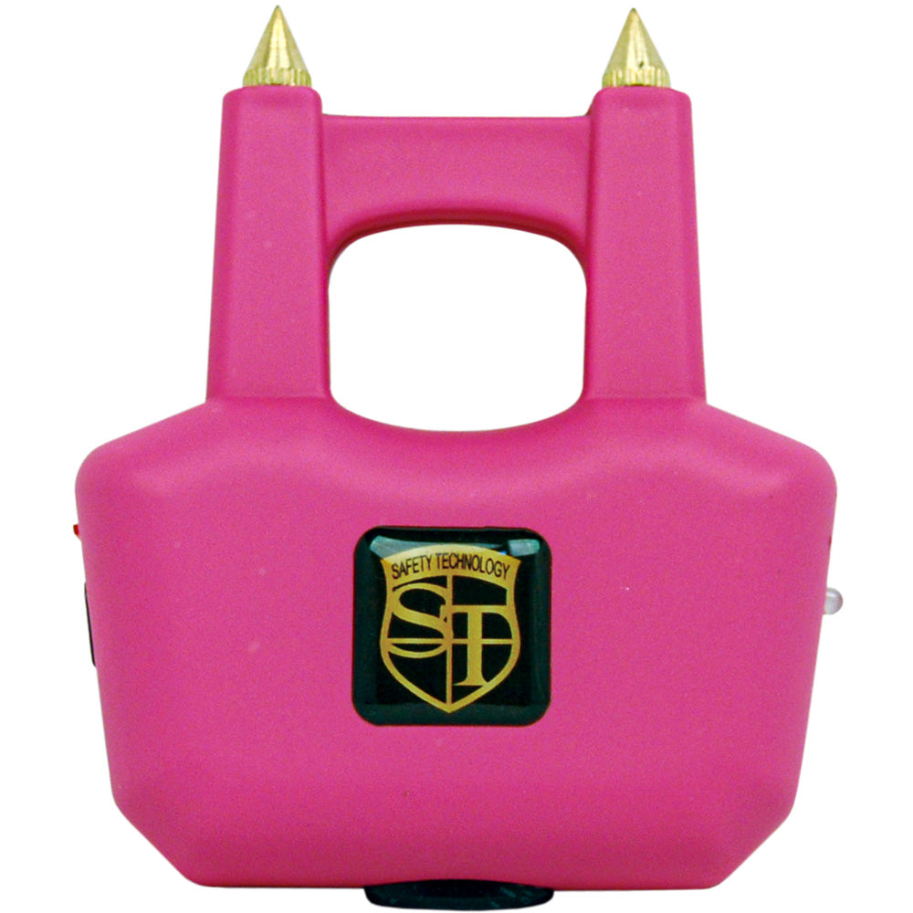 Pink Spike Stun Gun from Safety Technology with a compact design and safety features for personal protection.