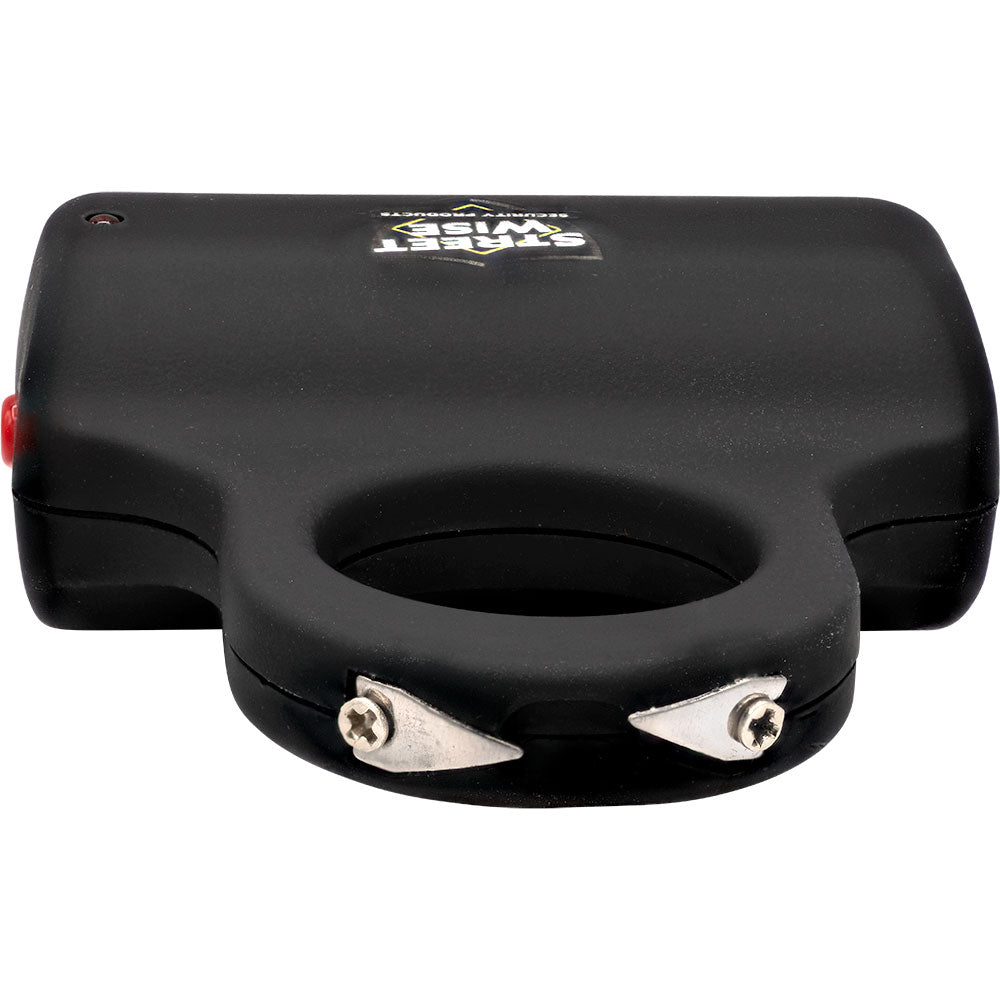 Black Streetwise The Sting stun gun with ergonomic grip and safety switch, compact self-defense device for personal safety.