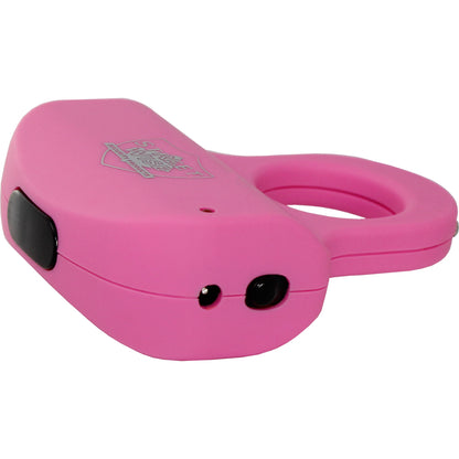 Streetwise The Sting stun gun in black, compact self-defense device with safety switch and LED light for personal protection.